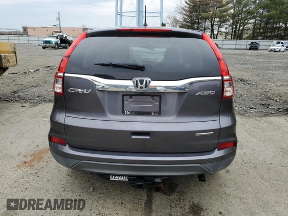 2016 Honda CR-V SE with VIN 2HKRM4H45GH660283, listed as a Copart auction lot 53338265 with 71,106 mi miles and Salvage Title. Bid and sale history available at carsss.com. Image 6.