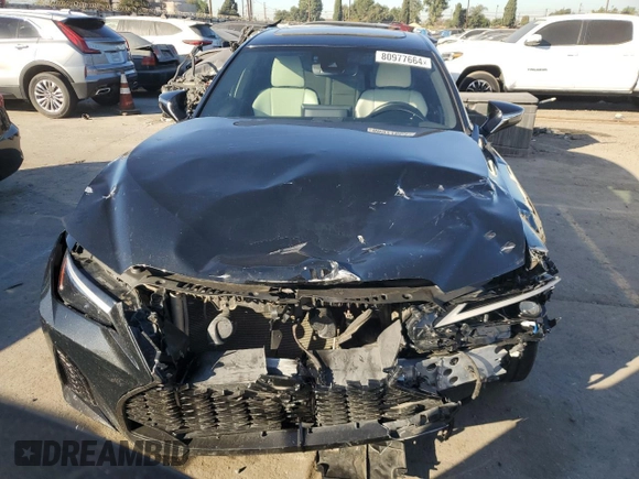 2021 Lexus IS 350 F Sport with VIN JTHGZ1B22M5038927, listed as a Copart auction lot 53888735 with 53,439 mi miles and Salvage title. Bid and sale history available at DreamBid. Image 5.