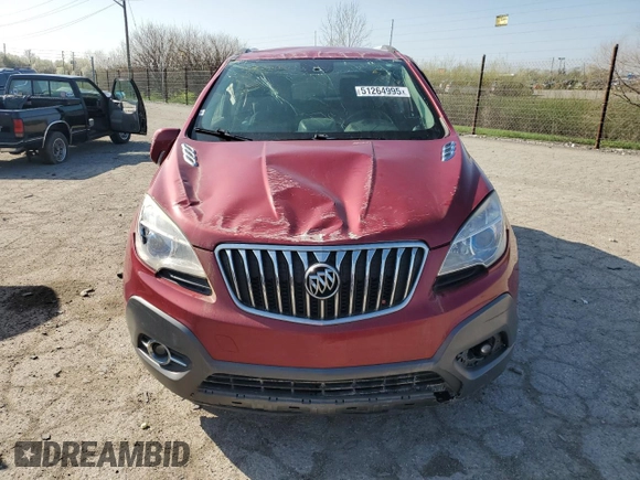 2014 Buick Encore Convenience with VIN KL4CJBSB7EB536924, listed as a Copart auction lot 51264995 with 145,243 mi miles and Salvage Title. Bid and sale history available at DreamBid. Image 5.