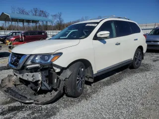 2017 Nissan Pathfinder SL with VIN 5N1DR2MM6HC633480, listed as a Copart auction lot 46494235 with 82,518 mi miles and Salvage Title. Bid and sale history available at carsss.com. Image 1.