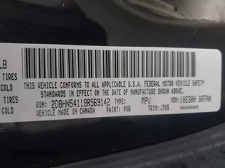 2009 Dodge Grand Caravan SXT with VIN 2D8HN54119R569142, listed as a IAAI auction lot 42000421 with 161,717 mi miles and . Bid and sale history available at DreamBid. Image 9.