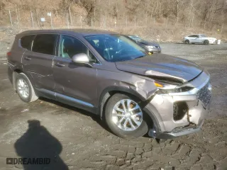 2020 Hyundai Santa Fe SE with VIN 5NMS2CAD7LH232847, listed as a Copart auction lot 48180995 with 38,070 mi miles and Salvage Title. Bid and sale history available at carsss.com. Image 4.