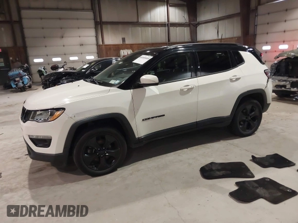 2018 Jeep Compass Latitude with VIN 3C4NJDBB6JT453973, listed as a IAAI auction lot 41153555 with 105,210 mi miles. Bid and sale history available at carsss.com. Image 17.