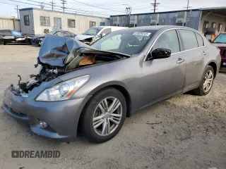 2012 Infiniti G25 Sedan x with VIN JN1DV6AR0CM860645, listed as a Copart auction lot 47829245 with 228,596 mi miles and Salvage Title. Bid and sale history available at carsss.com. Image 1.