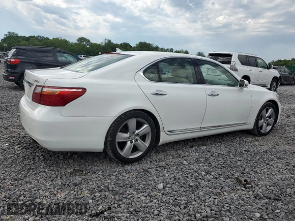 2011 Lexus LS 460 with VIN JTHBL5EFXB5105949, listed as a Copart auction lot 57102795 with 197,877 mi miles and Salvage title. Bid and sale history available at DreamBid. Image 3.