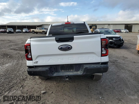 2024 Ford Ranger LARIAT with VIN 1FTER4KH8RLE25001, listed as a Copart auction lot 80974064 with 9,026 mi miles and Salvage Title. Bid and sale history available at carsss.com. Image 6.