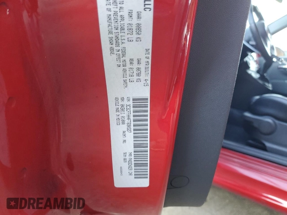 2015 FIAT 500 Turbo with VIN 3C3CFFHH4FT690327, listed as a Copart auction lot 46177695 with 47,815 mi miles and Clean Title. Bid and sale history available at carsss.com. Image 12.