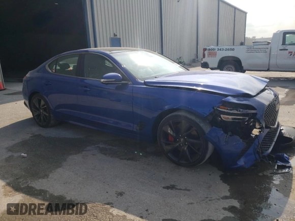 2022 Genesis G70 3.3T z VIN KMTG54TE5NU097454, wystawiony jako Copart lot #66699384 z przebiegiem 29 074 mil mil oraz Szkody całkowita. Historia ofert i sprzedaży dostępna na DreamBid. Obrazek 4.