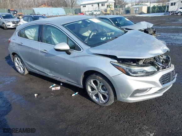 2018 Chevrolet Cruze Premier with VIN 3G1BF6SM4JS620363, listed as a IAAI auction lot 41203617 with 34,722 mi miles. Bid and sale history available at carsss.com. Image 1.
