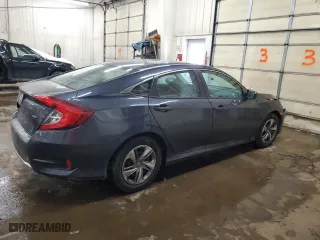 2019 Honda Civic Sedan LX with VIN 2HGFC2F62KH571885, listed as a Copart auction lot 48181775 with 57,899 mi miles and Salvage Title. Bid and sale history available at carsss.com. Image 3.