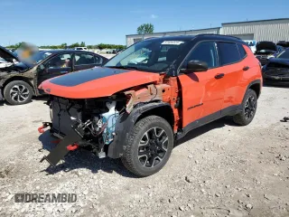 2020 Jeep Compass Trailhawk with VIN 3C4NJDDB2LT108889, listed as a Copart auction lot 57434325 with 48,297 mi miles and Salvage title. Bid and sale history available at DreamBid. Image 1.