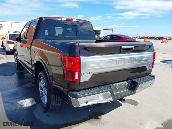 2018 Ford F-150 XL with VIN 1FTEW1E53JFE67555, listed as a IAAI auction lot 41653137 with 122,886 mi miles. Bid and sale history available at carsss.com. Image 3.