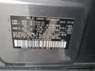 2019 Subaru Outback Limited with VIN 4S4BSENC4K3388866, listed as a Copart auction lot 48715725 with 69,238 mi miles and Salvage title. Bid and sale history available at DreamBid. Image 14.