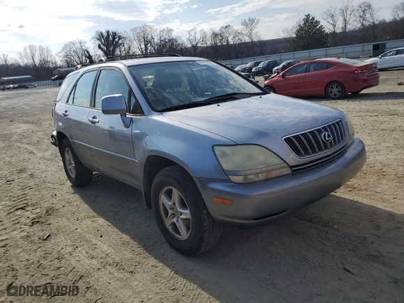 2003 Lexus RX 300 with VIN JTJGF10U030154053, listed as a Copart auction lot 44418205 with 256,735 mi miles and Salvage Title. Bid and sale history available at carsss.com. Image 4.