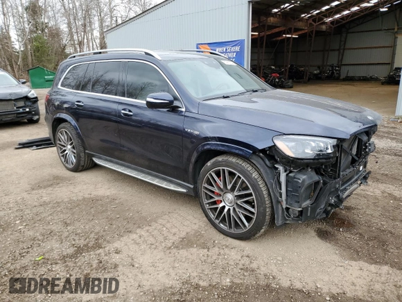 2021 Mercedes-Benz GLS with VIN 4JGFF8KEXMA299119, listed as a Copart auction lot 80966934 with 86,549 mi miles and Salvage Title. Bid and sale history available at carsss.com. Image 4.