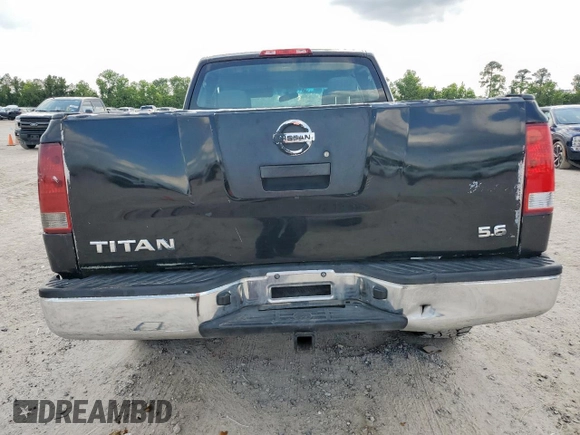 2008 Nissan Titan XE with VIN 1N6BA06A08N310084, listed as a Copart auction lot 58950565 with 208,055 mi miles and Salvage title. Bid and sale history available at DreamBid. Image 6.