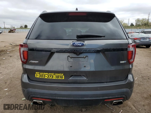 2017 Ford Explorer Sport z VIN 1FM5K8GTXHGC23921, wystawiony jako Copart lot #55084945 z przebiegiem 103 515 mil mil oraz Szkoda całkowita • Salvage title. Historia ofert i sprzedaży dostępna na DreamBid. Obrazek 6.