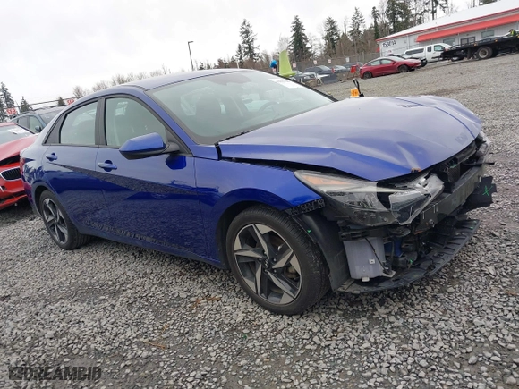 2023 Hyundai Elantra SEL with VIN KMHLS4AG6PU437171, listed as a IAAI auction lot 41833685 with 47,692 mi miles. Bid and sale history available at carsss.com. Image 1.