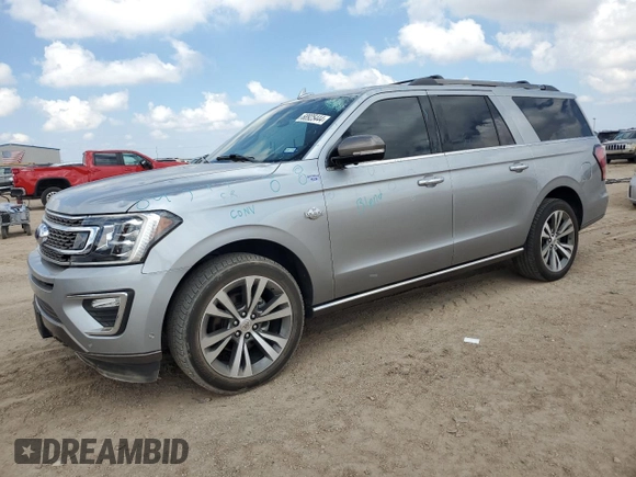 2020 Ford Expedition Max King Ranch with VIN 1FMJK1PT6LEA92254, listed as a Copart auction lot 68925444 with 76,506 mi miles and Clean Title. Bid and sale history available at DreamBid. Image 1.