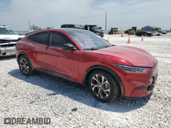 2021 Ford Mustang Mach-E Premium with VIN 3FMTK3SU5MMA48133, listed as a Copart auction lot 53602825 with 50,028 mi miles and Salvage Title. Bid and sale history available at DreamBid. Image 4.