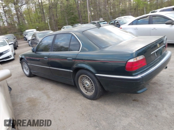 2001 BMW 7 Series 740iA with VIN WBAGG83451DN87732, listed as a IAAI auction lot 42083005 with 208,778 mi miles. Bid and sale history available at carsss.com. Image 3.