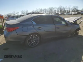 2017 Infiniti Q50 3.0t Sport with VIN JN1EV7AR8HM833565, listed as a Copart auction lot 46193885 with 90,906 mi miles and Salvage Title. Bid and sale history available at carsss.com. Image 3.