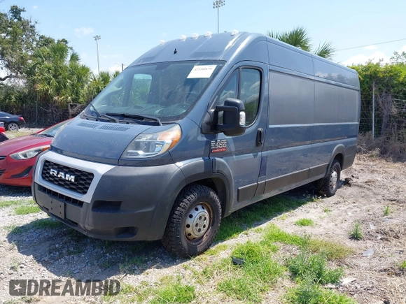 2019 Ram ProMaster Cargo with VIN 3C6URVJG4KE558841, listed as a IAAI auction lot 42180879 with 74,772 mi miles and . Bid and sale history available at DreamBid. Image 2.