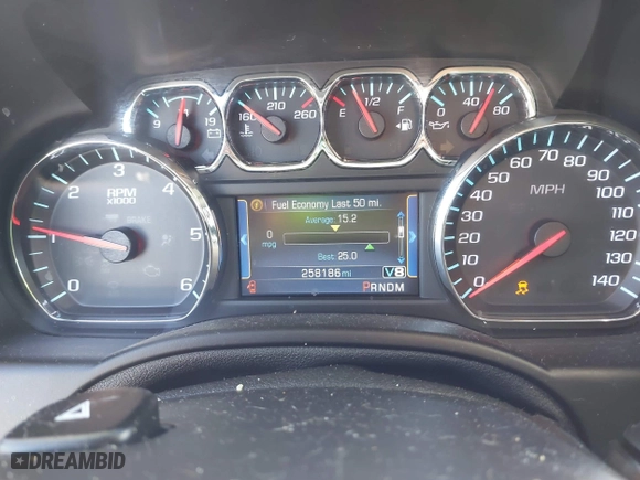 2015 Chevrolet Tahoe LTZ with VIN 1GNSCCKC3FR202934, listed as a IAAI auction lot 41995474 with 258,186 mi miles. Bid and sale history available at carsss.com. Image 7.