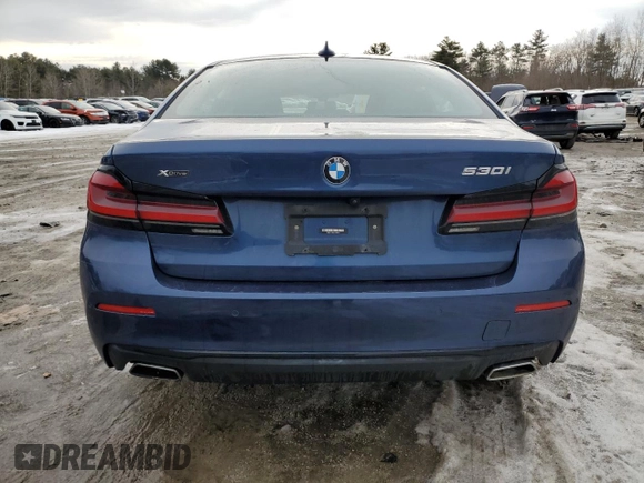 2022 BMW 5 Series 530i xDrive with VIN WBA13BJ04NCJ08677, listed as a Copart auction lot 46466225 with Not Provided miles and Salvage Title. Bid and sale history available at carsss.com. Image 6.