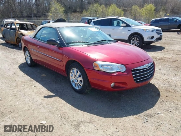 2005 Chrysler Sebring Limited with VIN 1C3EL65R75N664561, listed as a IAAI auction lot 42052562 with 121,333 mi miles and . Bid and sale history available at DreamBid. Image 1.
