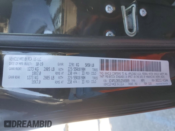 2020 Jeep Cherokee Limited with VIN 1C4PJLDB5LD545889, listed as a Copart auction lot 88579875 with 45,301 mi miles and Salvage Title. Bid and sale history available at carsss.com. Image 15.