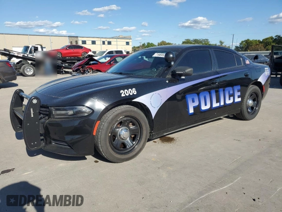 2019 Dodge Charger Police with VIN 2C3CDXAGXKH753432, listed as a Copart auction lot 71969554 with 77,385 mi miles and Clean Title. Bid and sale history available at DreamBid. Image 1.