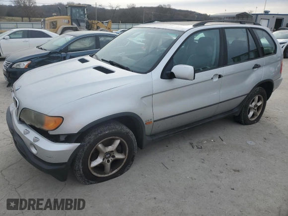 2002 BMW X5 3.0i with VIN 5UXFA53572LP54508, listed as a Copart auction lot 85008904 with 207,831 mi miles and Salvage Title. Bid and sale history available at carsss.com. Image 1.