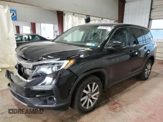 2021 Honda Pilot EX-L with VIN 5FNYF6H58MB076321, listed as a Copart auction lot 61217645 with 112,006 mi miles and Salvage title. Bid and sale history available at DreamBid. Image 1.