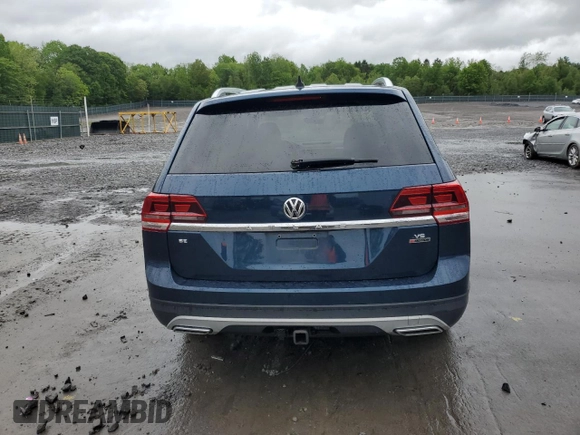 2019 Volkswagen Atlas SE with VIN 1V2UR2CA8KC597096, listed as a Copart auction lot 57997475 with 48,055 mi miles and Salvage title. Bid and sale history available at DreamBid. Image 6.