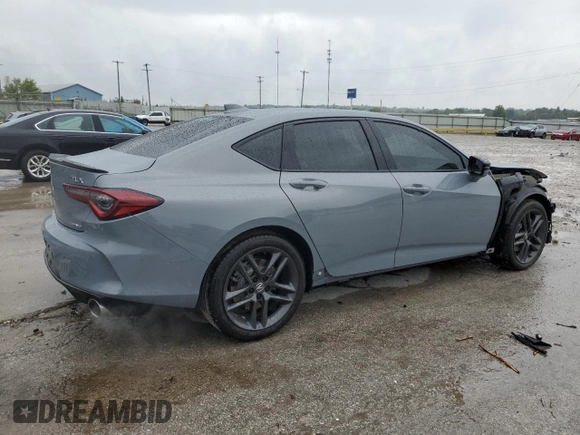 2024 Acura TLX w/A-Spec Package with VIN 19UUB6F5XRA001862, listed as a Copart auction lot 70484204 with 1,400 mi miles and Salvage Title. Bid and sale history available at carsss.com. Image 3.