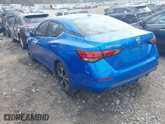 2020 Nissan Sentra SV with VIN 3N1AB8CVXLY295948, listed as a IAAI auction lot 41662642 with 77,629 mi miles. Bid and sale history available at carsss.com. Image 3.
