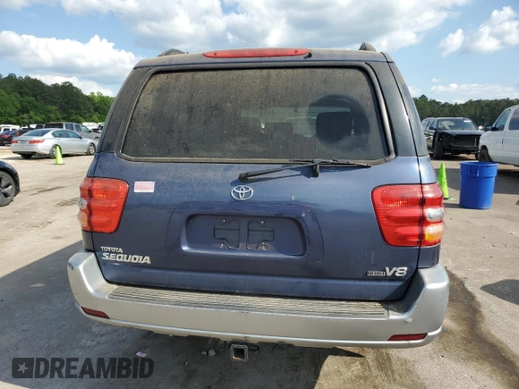 2002 Toyota Sequoia SR5 with VIN 5TDZT34A32S059921, listed as a Copart auction lot 53337395 with 214,776 mi miles and Clean Title. Bid and sale history available at carsss.com. Image 6.