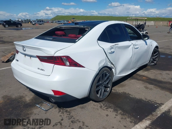 2015 Lexus IS 250 with VIN JTHBF1D28F5064418, listed as a IAAI auction lot 41953212 with 155,741 mi miles and . Bid and sale history available at carsss.com. Image 4.
