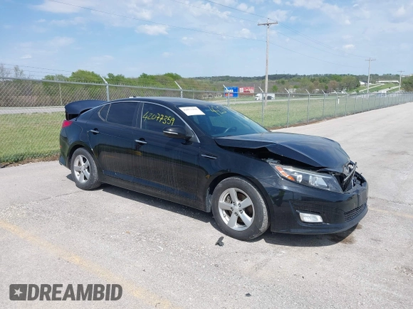 2015 Kia Optima LX with VIN 5XXGM4A79FG394563, listed as a IAAI auction lot 42077359 with 115,124 mi miles and . Bid and sale history available at DreamBid. Image 1.