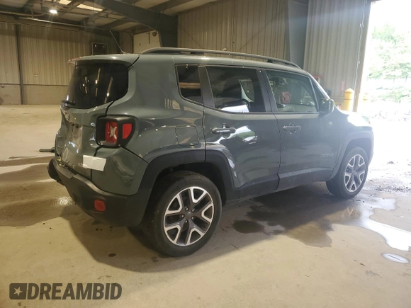 2017 Jeep Renegade Latitude with VIN ZACCJBBB5HPE48244, listed as a Copart auction lot 57561845 with 100,927 mi miles and Salvage title. Bid and sale history available at DreamBid. Image 3.