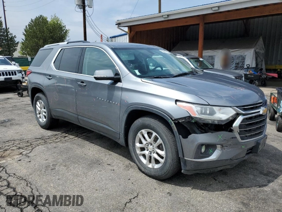 2018 Chevrolet Traverse LT Cloth z VIN 1GNERGKW9JJ170589, wystawiony jako Copart lot #55987725 z przebiegiem 125 818 mil mil oraz Szkoda całkowita • Salvage title. Historia ofert i sprzedaży dostępna na DreamBid. Obrazek 4.
