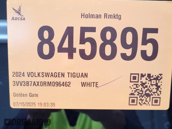 2024 Volkswagen Tiguan SE с VIN 3VV3B7AX0RM096462, выставлен на аукционе IAAI как лот 42844462 с пробегом 33 442 миль миль и . История ставок и продаж доступна на DreamBid. Изображение 29.