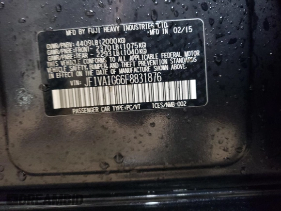 2015 Subaru WRX Limited with VIN JF1VA1G66F8831876, listed as a Copart auction lot 86104834 with 96,701 mi miles and Salvage Title. Bid and sale history available at carsss.com. Image 12.