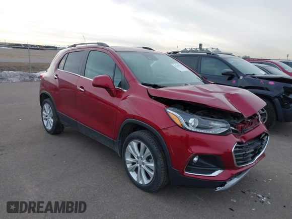 2018 Chevrolet Trax Premier with VIN 3GNCJRSBXJL245395, listed as a IAAI auction lot 41261014 with 27,306 mi miles. Bid and sale history available at carsss.com. Image 1.