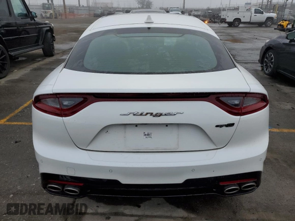 2020 Kia Stinger GT-Line with VIN KNAE15LA8L6083745, listed as a Copart auction lot 86172654 with 24,135 mi miles and Salvage Title. Bid and sale history available at carsss.com. Image 6.