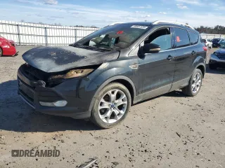 2014 Ford Escape Titanium with VIN 1FMCU0JX0EUD43299, listed as a Copart auction lot 49587535 with 0 mi miles and Salvage Title. Bid and sale history available at carsss.com. Image 1.