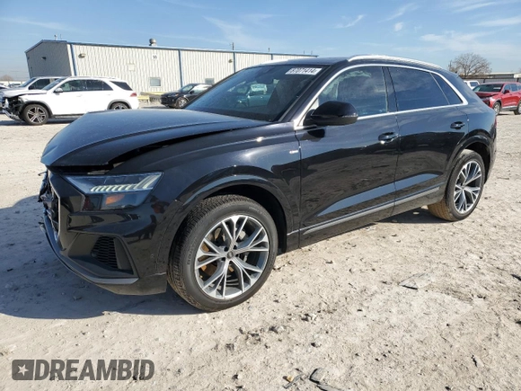 2021 Audi Q8 Premium Plus z VIN WA1EVAF14MD012478, wystawiony jako Copart lot #87071414 z przebiegiem 47 721 mil mil oraz Szkody całkowita. Historia ofert i sprzedaży dostępna na DreamBid. Obrazek 1.