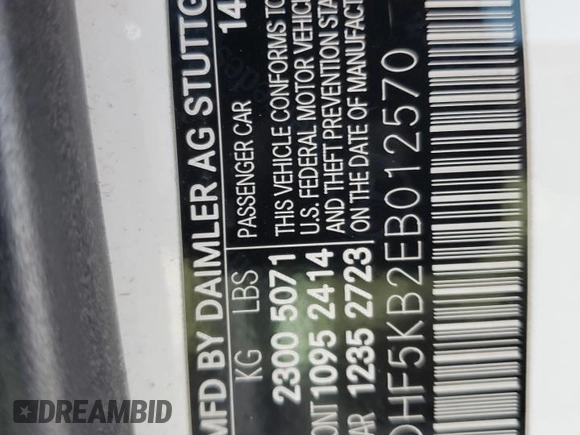 2014 Mercedes-Benz E 350 Sport с VIN WDDHF5KB2EB012570, выставлен на аукционе Copart как лот 49592345 с пробегом 133 652 миль миль и Чистый • Clean title. История ставок и продаж доступна на DreamBid. Изображение 12.