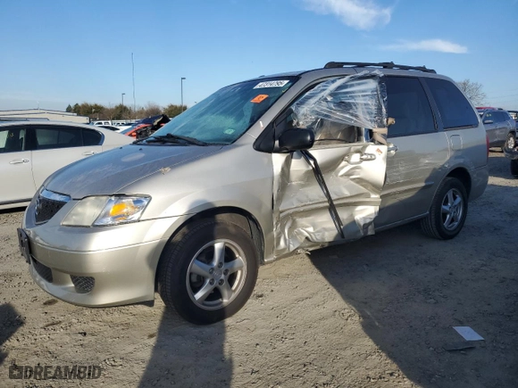 2003 Mazda MPV LX with VIN JM3LW28A130351502, listed as a Copart auction lot 47314795 with 0 mi miles and Salvage Title. Bid and sale history available at carsss.com. Image 1.